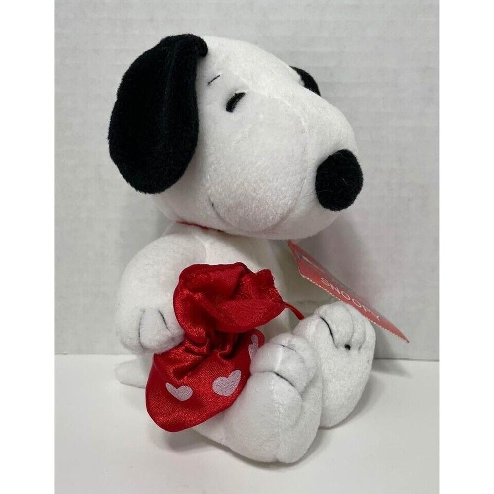 Hallmark Peanuts Snoopy Plush Bag Love Hearts Stuffed Animal 8” - Picture 4 of 5